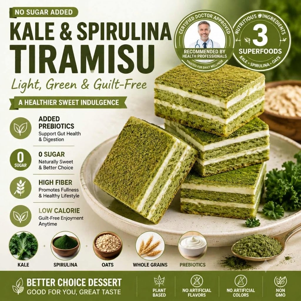 Kale & Spirulina Tiramisu-Dongg